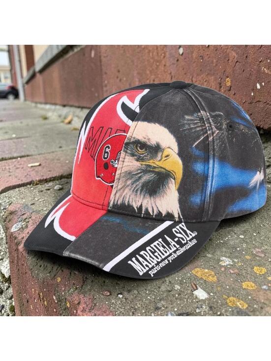 🦅🦅🦅SUPREME MM6 MAISON MARGIELA SPLIT 6 PANEL HAT BLACK READY TO